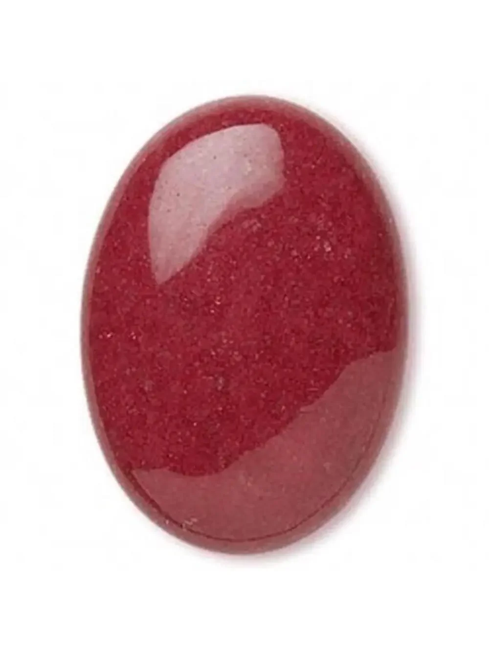 Rich Red Mountain Jade 25x18mm Domed Oval Gemstone Cabochon